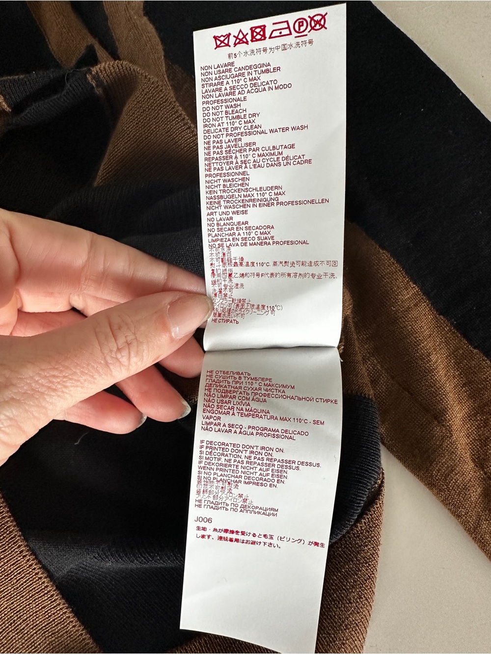 MARNI Two-Tone Black & Brown Button-Up Sweater - Picture 5 of 10
